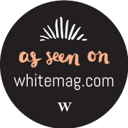 White magazine logo